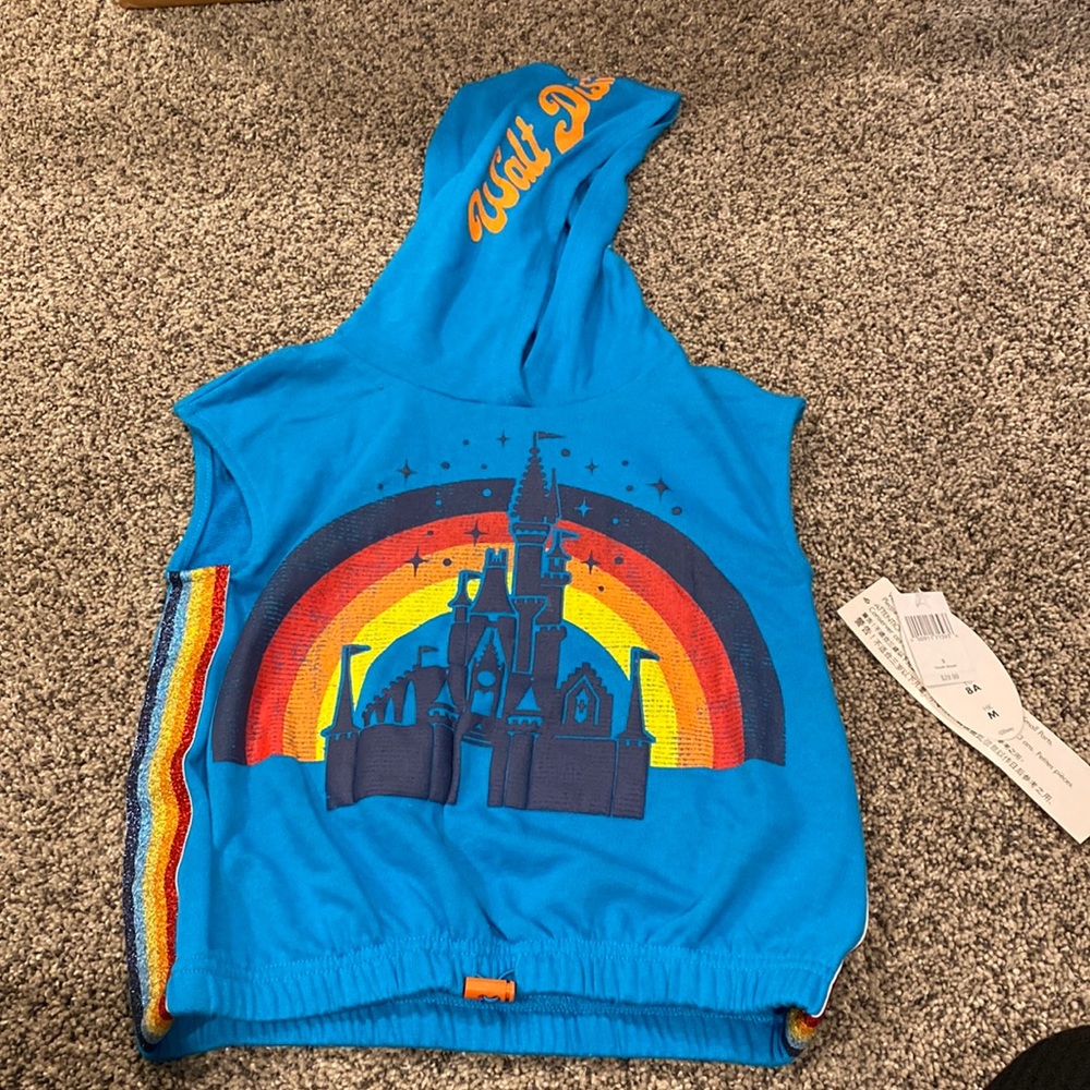 Nwt size small walt disney world hooded sweater sleeveless